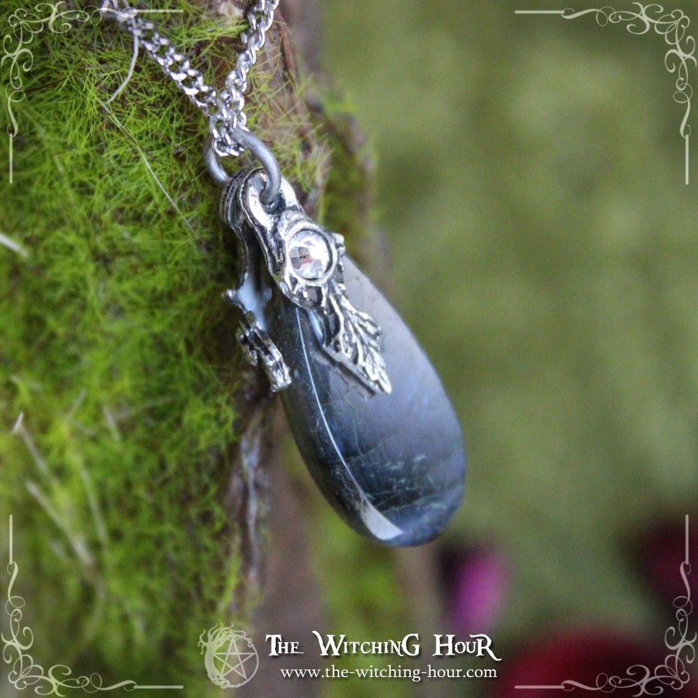 Pendentif en labradorite bleue