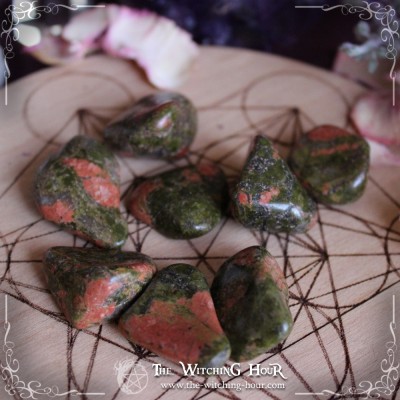 Unakite tumble stone- small