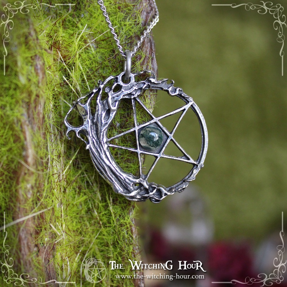 Pendentif pentacle et arbre de vie