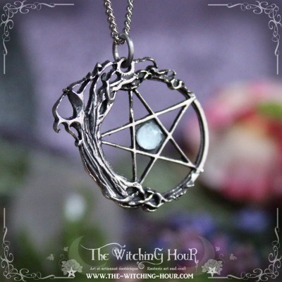 Pendentif pentacle et arbre de vie