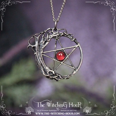 Pendentif pentacle et arbre de vie