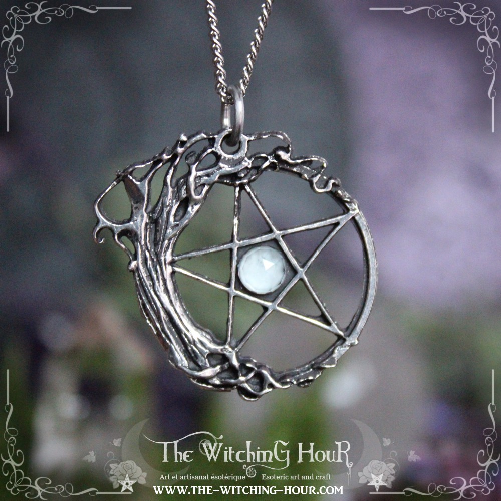 Pendentif pentacle et arbre de vie