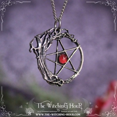 Pendentif pentacle et arbre de vie