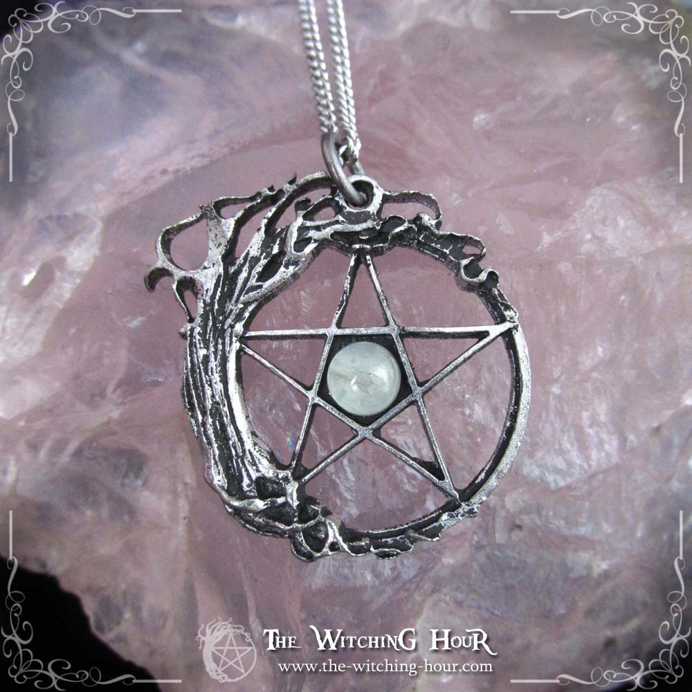 Pendentif pentacle et arbre de vie