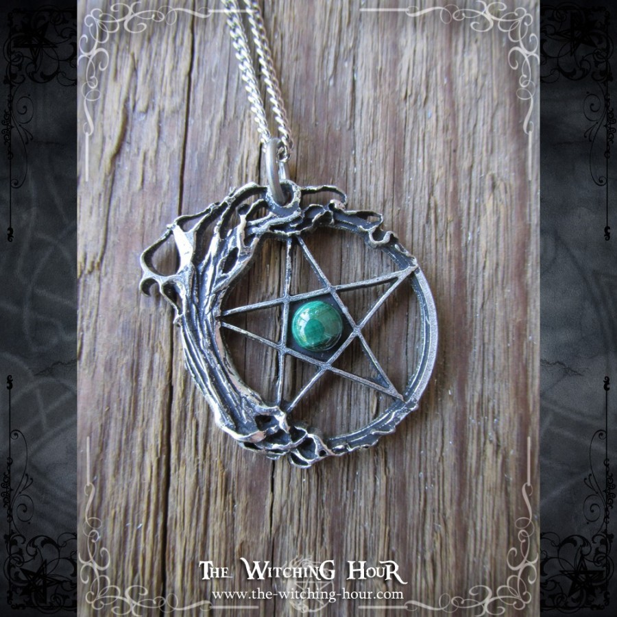 Pentagram and tree of life pendant