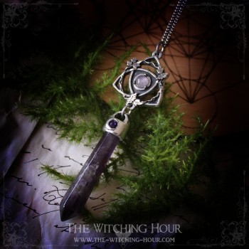 Triquetra pendulum necklace with amethyst