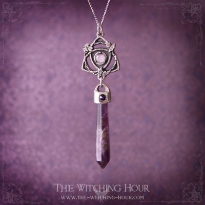 Triquetra pendulum necklace with amethyst "Avalon"