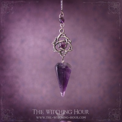 Amethyst and celtic knot pendulum