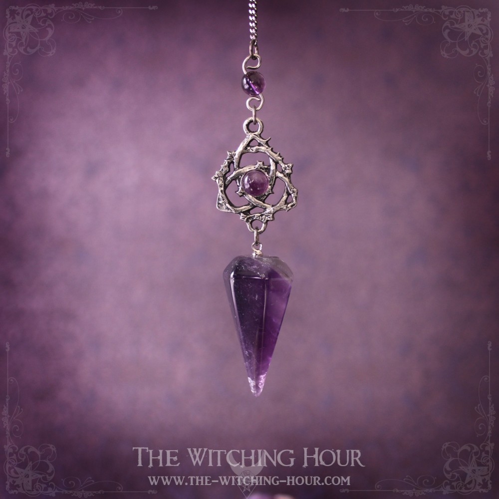 Amethyst and celtic knot pendulum