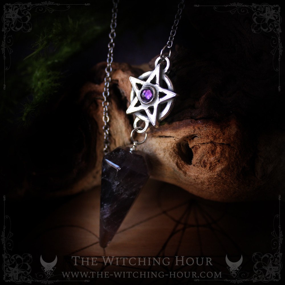 Amethyst pentagram pendulum