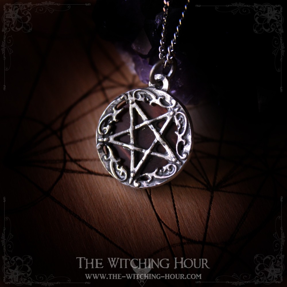 Inverted pentagram pendant