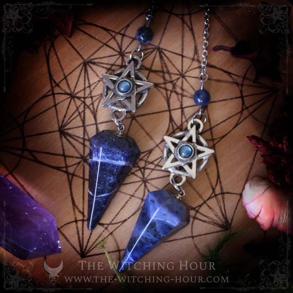 Sodalite pentagram pendulum