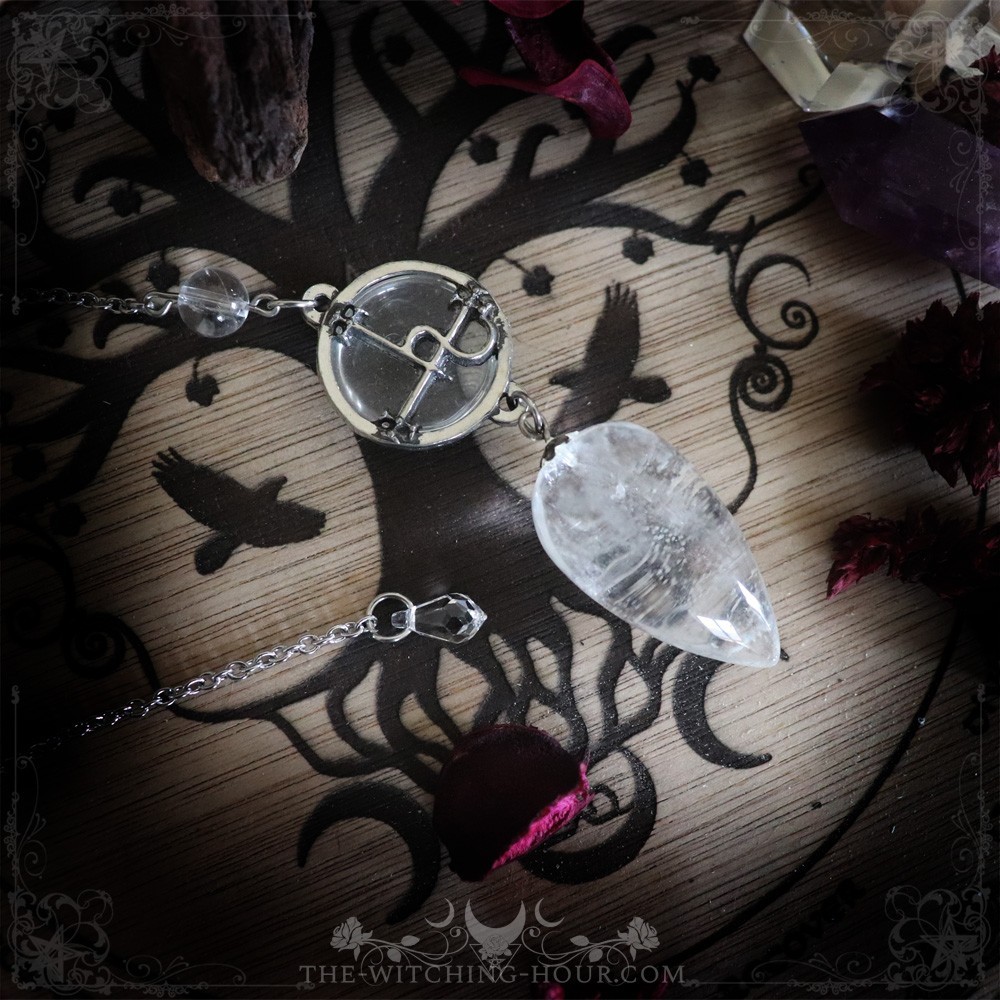 Sigil of Lilith rock crystal pendulum Sigil of Lilith rock crystal pendulum