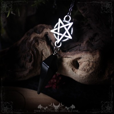 Pendule pentacle inversé en onyx