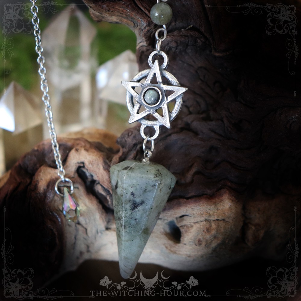 Labradorite pentagram pendulum