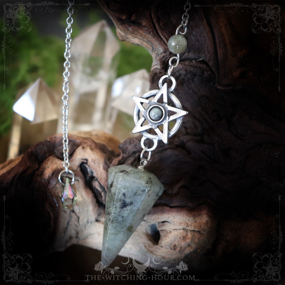 Pendule pentacle en labradorite