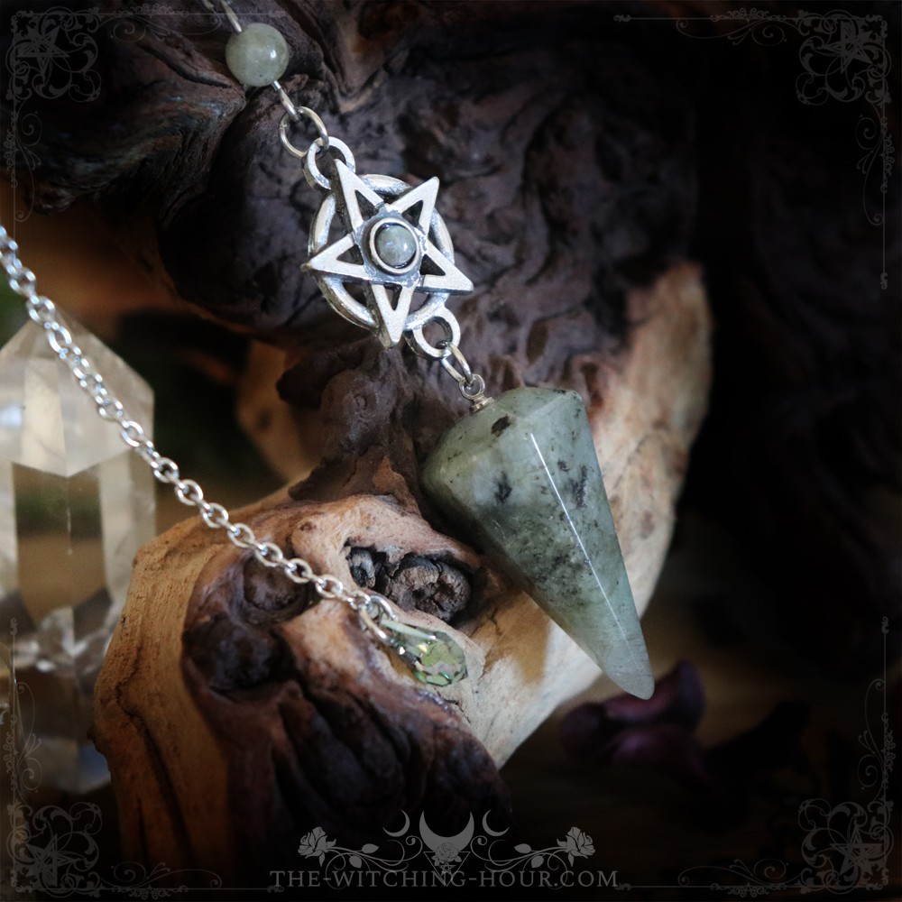 Pendule pentacle en labradorite