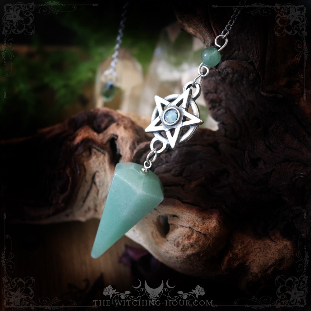 Amazonite pentagram pendulum