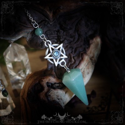 Amazonite pentagram pendulum