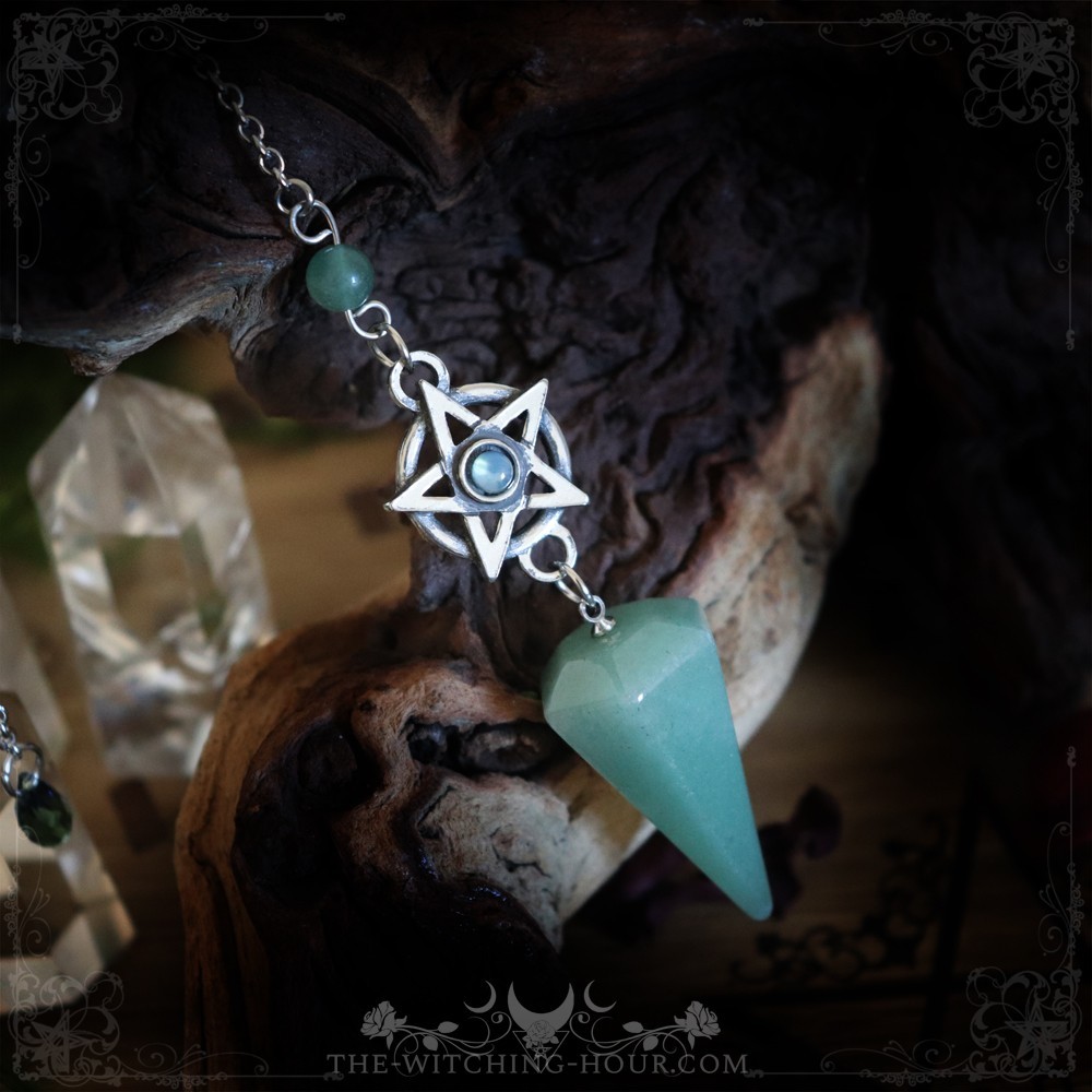 Pendule pentacle en amazonite