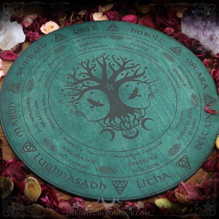Wheel of the year with tree of life