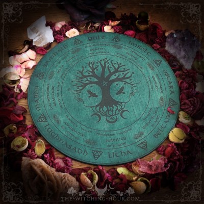 Wheel of the year with tree of life