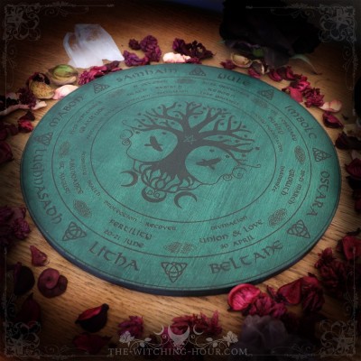 Wheel of the year with tree of life