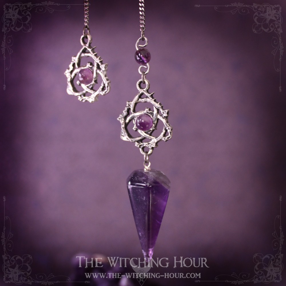 Amethyst and celtic knot pendulum