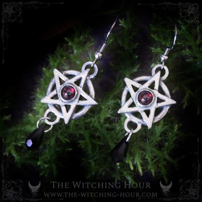 Boucles d'oreilles pentagrammes