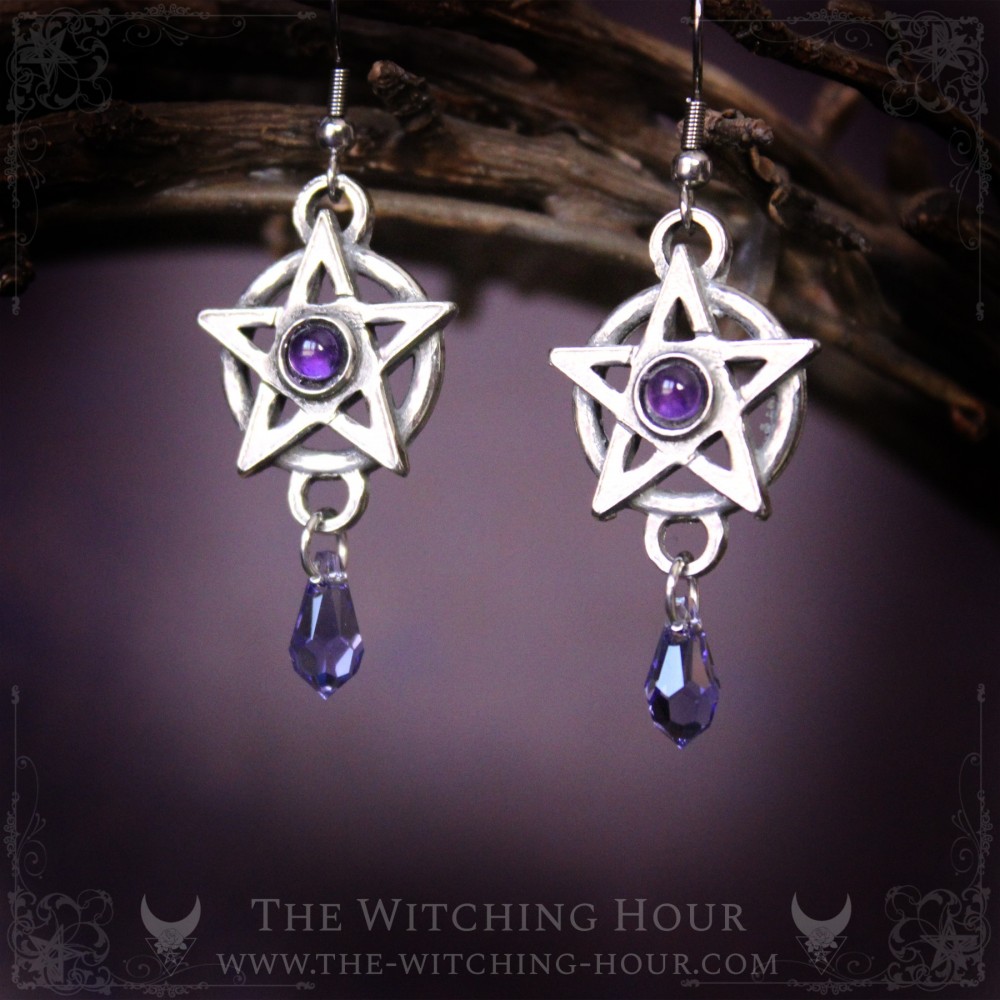 Boucles d'oreilles pentagrammes