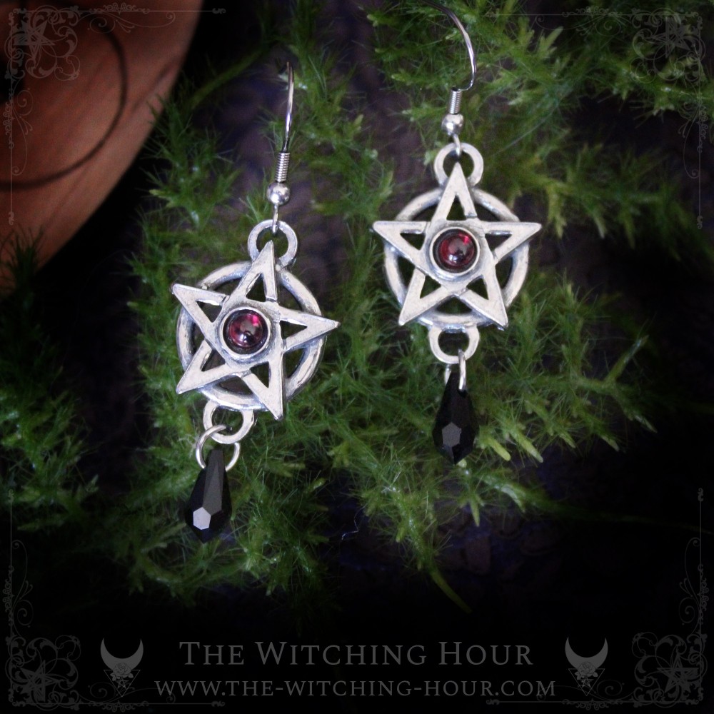 Boucles d'oreilles pentagrammes