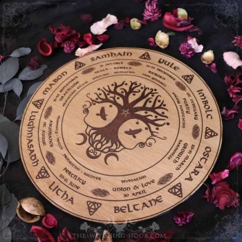 Wheel of the year with tree of life