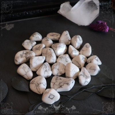 Handmade howlite runes