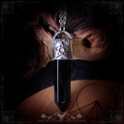 Pendentif en pointe d'obsidienne