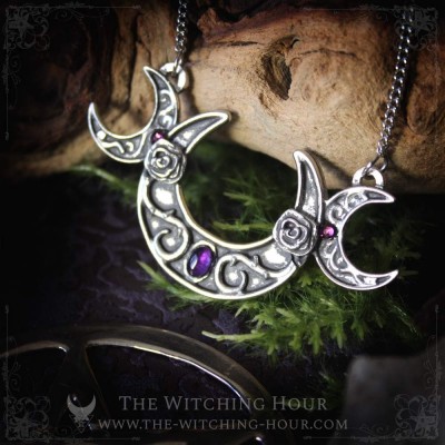 Triple moon necklace