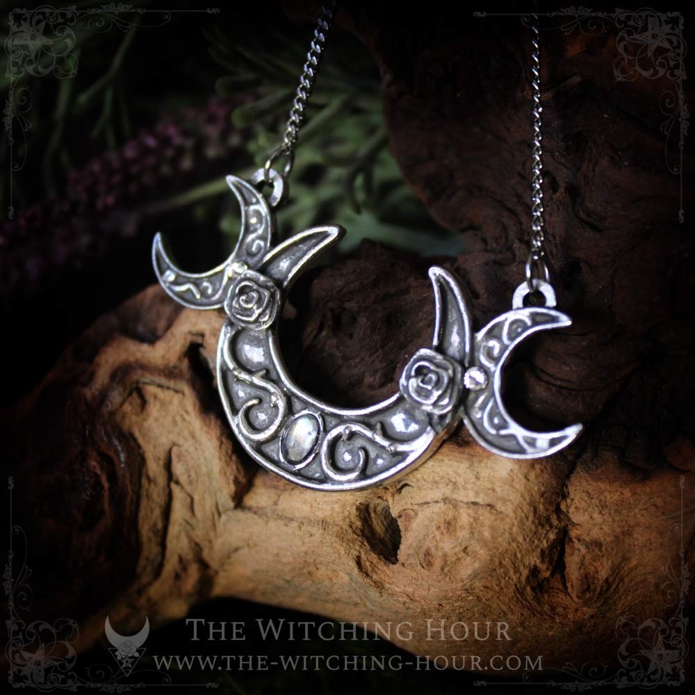 Triple moon necklace