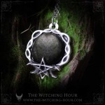 Pendant pentagram in golden obsidian