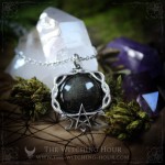 Pendant pentagram in golden obsidian