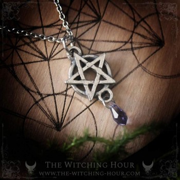 Pentagram necklace "Purple soul"