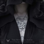 Pendant pentacle and crescent moon