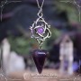 Triquetra pendulum necklace with amethyst