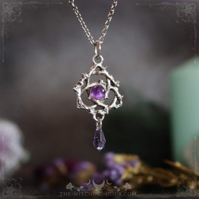 Amethyst triquetra necklace