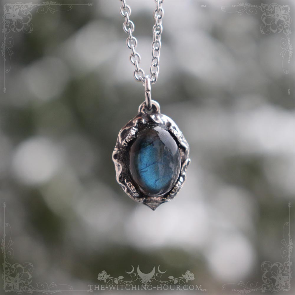 Pendentif en labradorite bleue