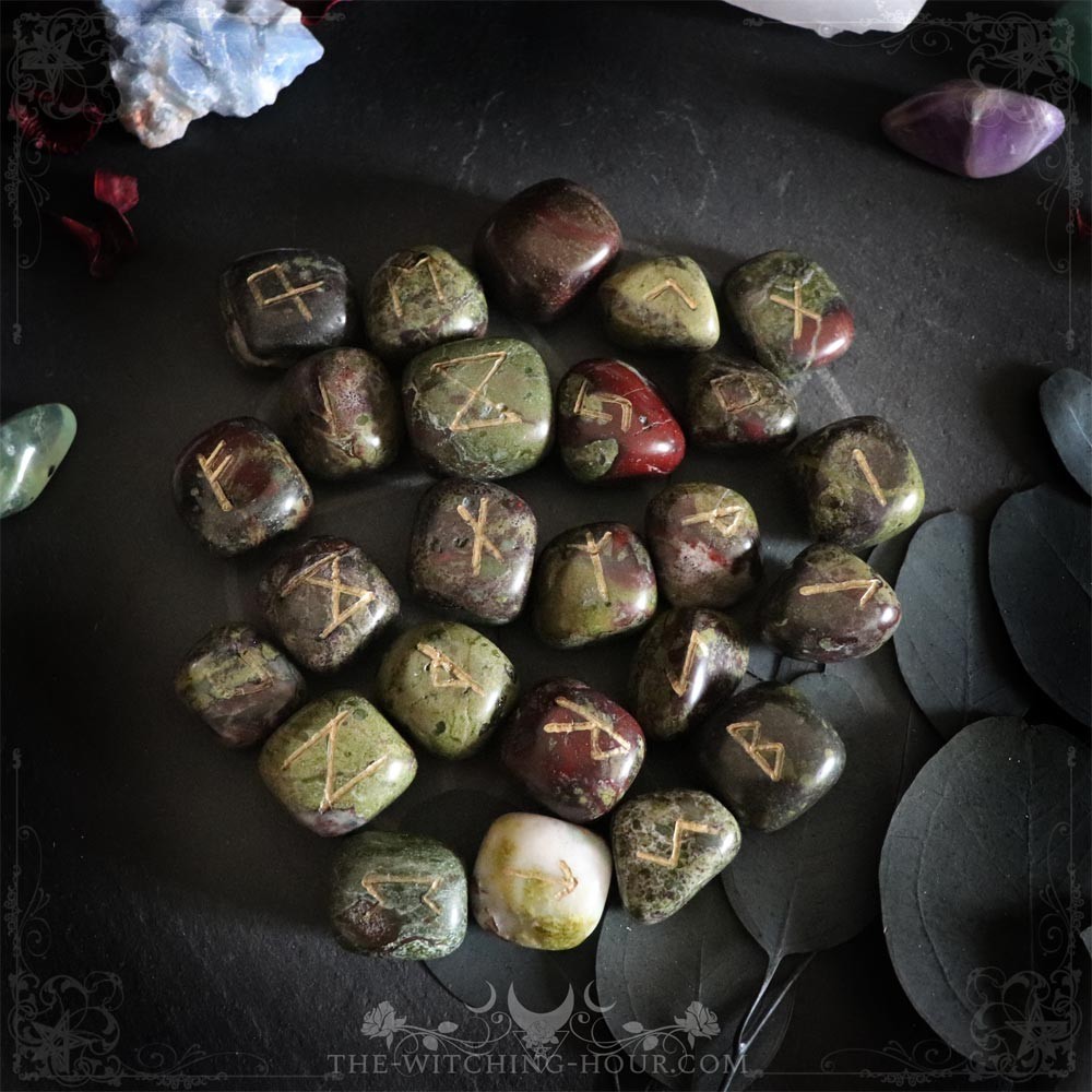 Runes en jaspe sang de dragon Runes en jaspe sang de dragon
