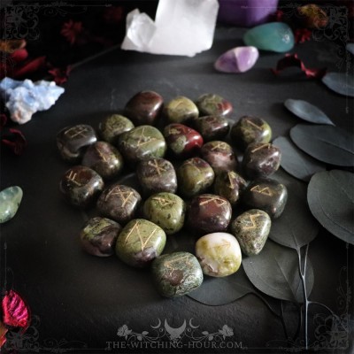 Runes en jaspe sang de dragon