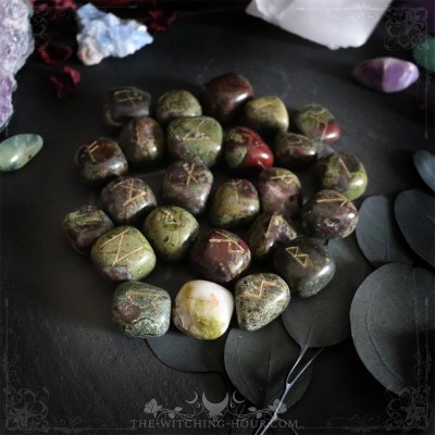 Runes en jaspe sang de dragon