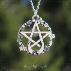Pentagram pendant with moon crescent &quot;Wiccan Moon&quot;