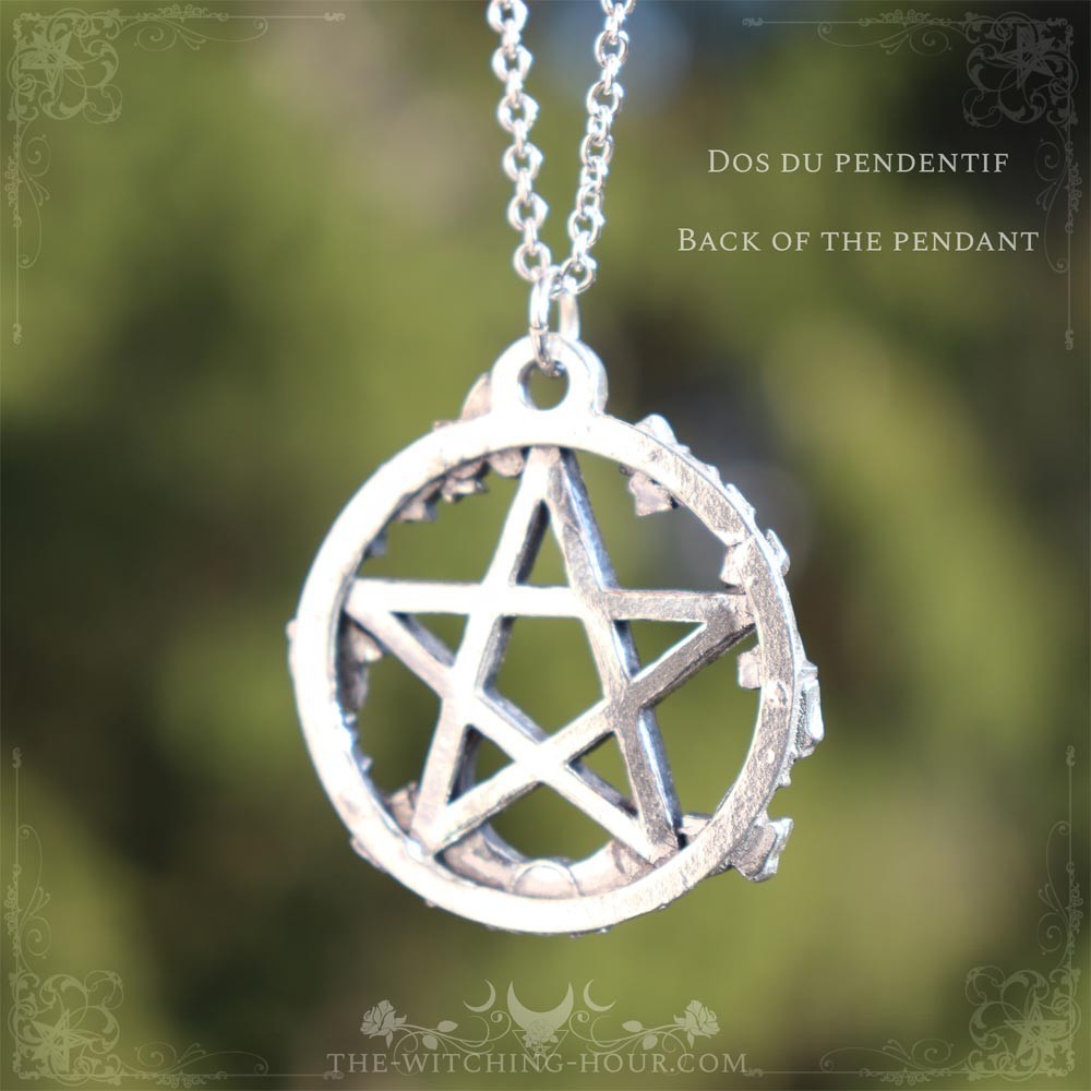 Pendentif pentacle en améthyste