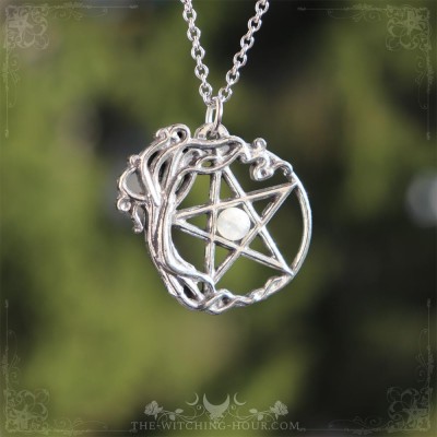 Pendentif pentacle et arbre de vie "The witches tree of life"