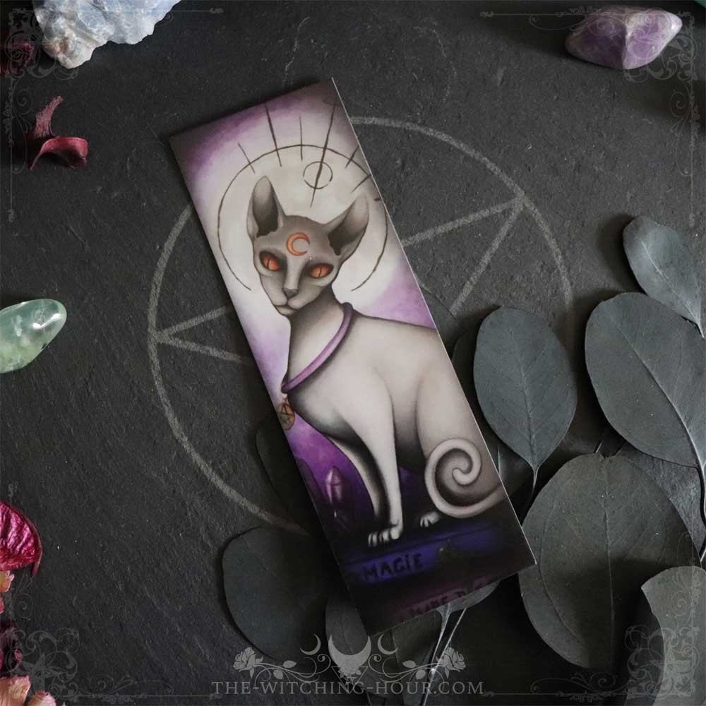 Witchy cat bookmark